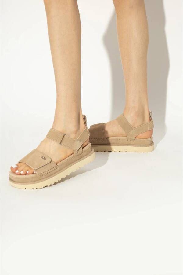 Ugg Goldenstar platform sandalen Beige Dames