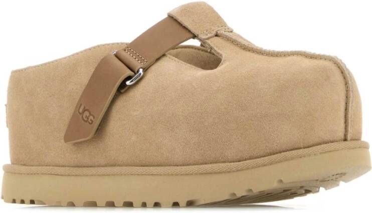 UGG Goldenstar Sand Suède Plateau Slippers
