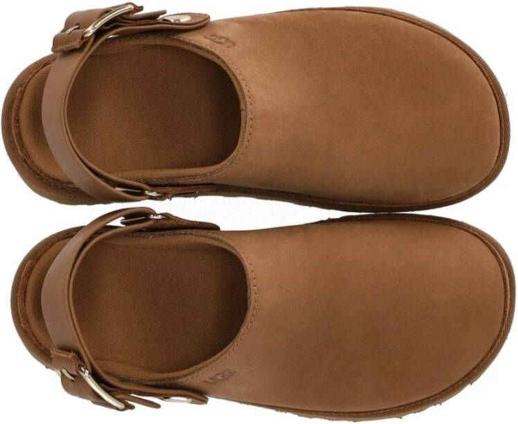 UGG Goldenstar Villa Kastanjebruin Leren Klomp