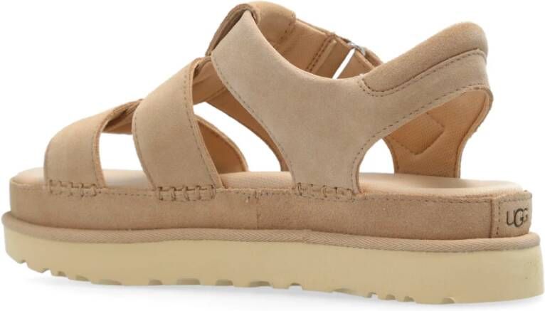 Ugg Goudenband platform sandalen Beige Dames