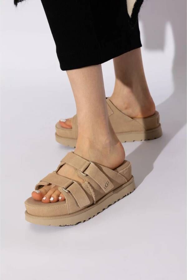 Ugg Goudenster Hi platform slides Beige Dames