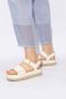 Ugg Goudenster leren platform sandalen Beige Dames - Thumbnail 3