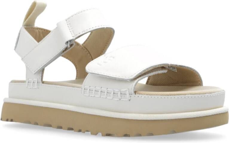 Ugg Goudenster leren platform sandalen Beige Dames