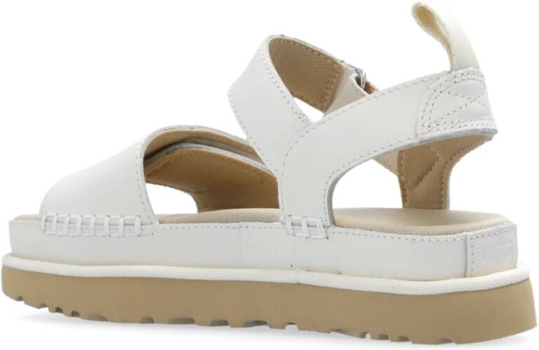 Ugg Goudenster leren platform sandalen Beige Dames