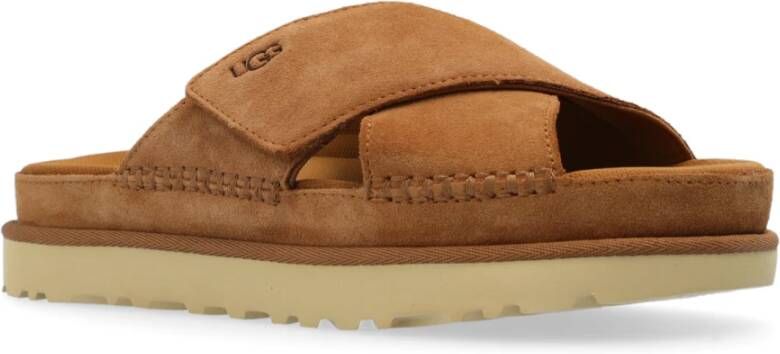 Ugg Goldenstar suède slides Brown Dames