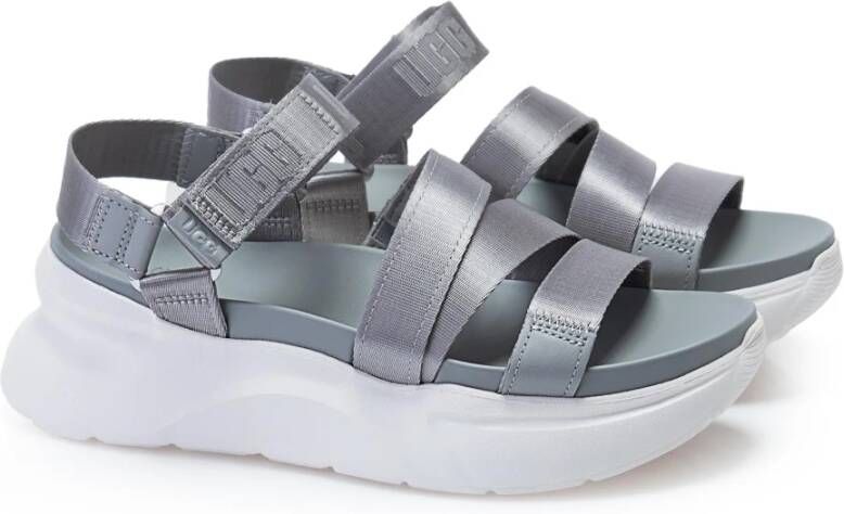 Ugg Grijs Wit Textiel Platform Sandalen Gray Dames