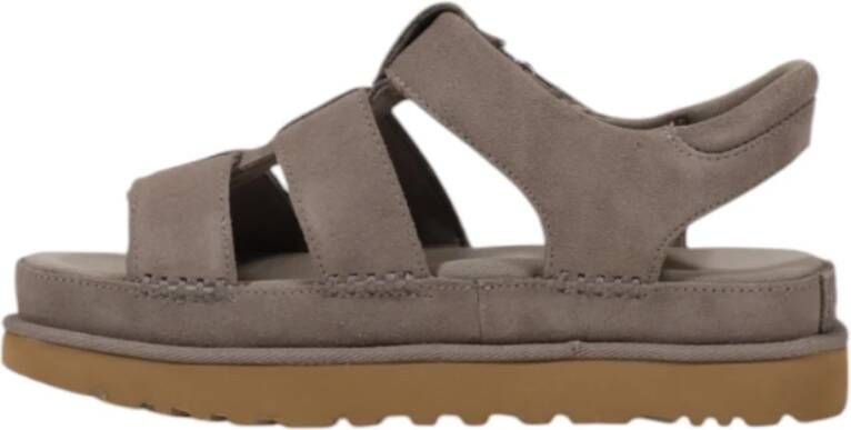 UGG Grijze Leren Gesp Sandalen
