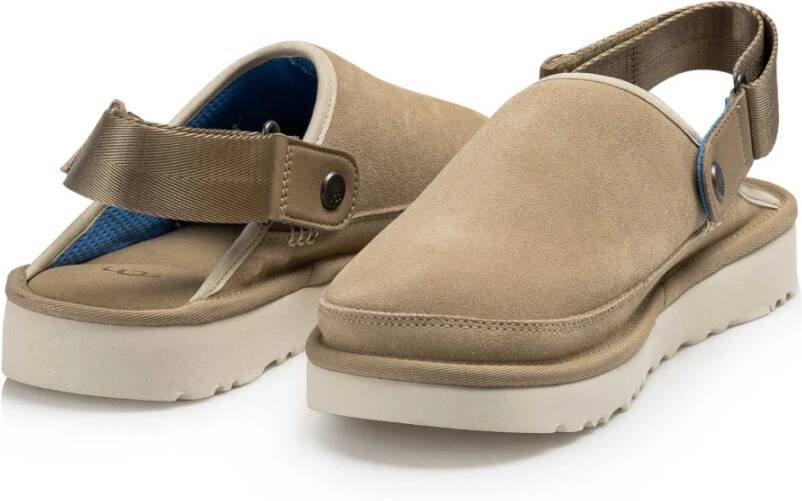 Ugg Heren Leren Sandalen Goldencoast Brown Heren