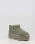 UGG Vachtlaarzen Dames W Classic Ultra Mini Platform Maat: 42 Materiaal: Suède Kleur: Groen - Thumbnail 3