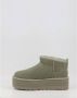 UGG Vachtlaarzen Dames W Classic Ultra Mini Platform Maat: 42 Materiaal: Suède Kleur: Groen - Thumbnail 4