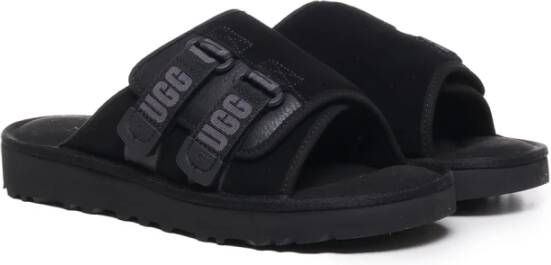 Ugg Zwarte rubberen sandalen met band Black Heren