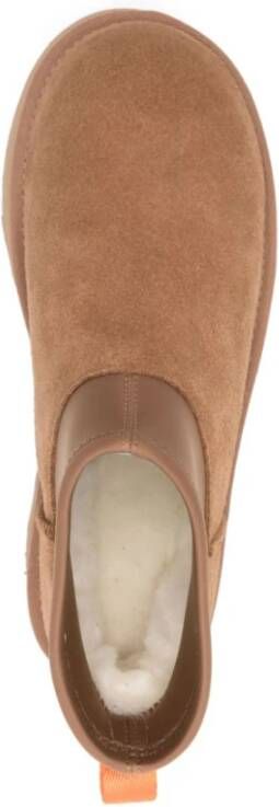 Ugg Klassieke Mini Dipper Puffer Platform Laars Beige Dames