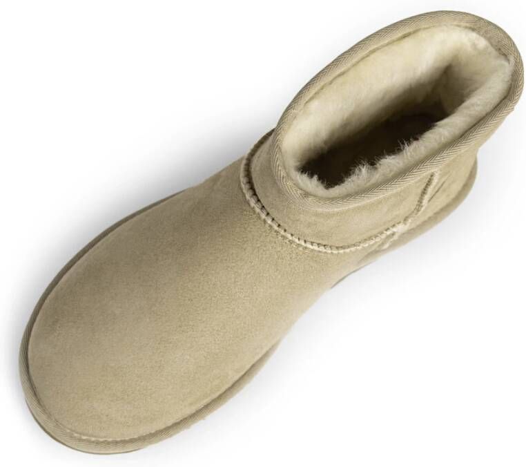 UGG Klassieke Mini II Beige Leren Laarzen