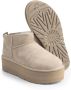 UGG Vachtlaarzen Dames W Classic Ultra Mini Platform Maat: 36 Materiaal: Suède Kleur: Beige - Thumbnail 14