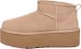 UGG Vachtlaarzen Dames W Classic Ultra Mini Platform Maat: 38 Materiaal: Suède Kleur: Beige - Thumbnail 10