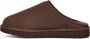 Ugg Logo-Ingelegde Leren Slippers Brown Heren - Thumbnail 3