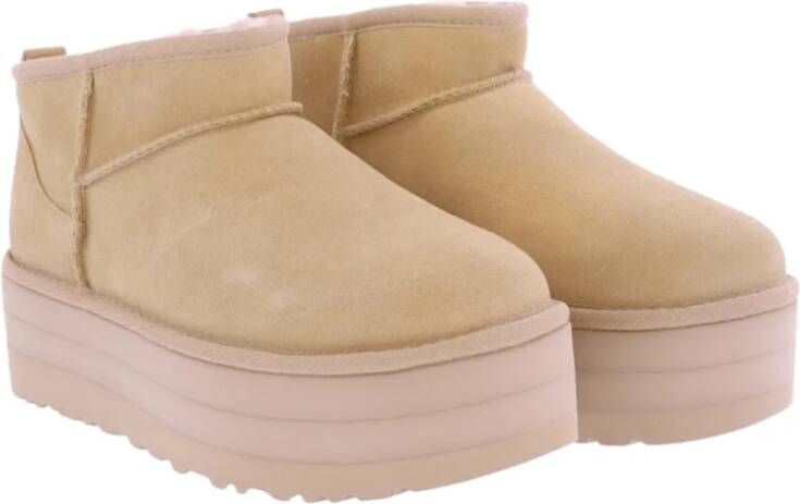 Ugg Classic Ultra Mini Platform Boots Beige Dames