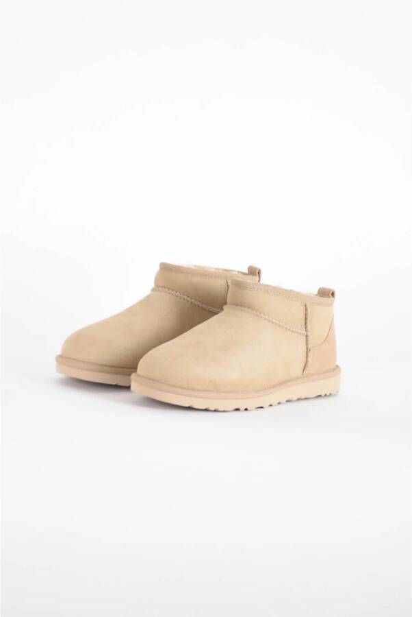 Ugg Klassieke Ultra Mini Schapenleren Laarzen Beige Dames