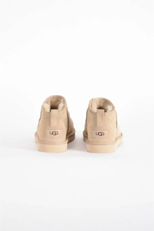 Ugg Klassieke Ultra Mini Schapenleren Laarzen Beige Dames