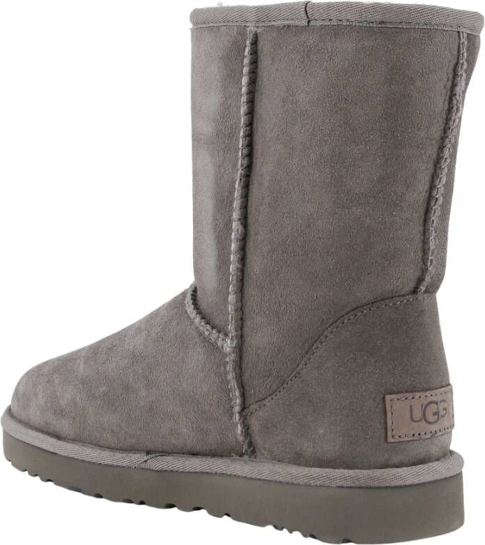 Ugg Korte suède enkellaarzen met nepbont Gray Dames