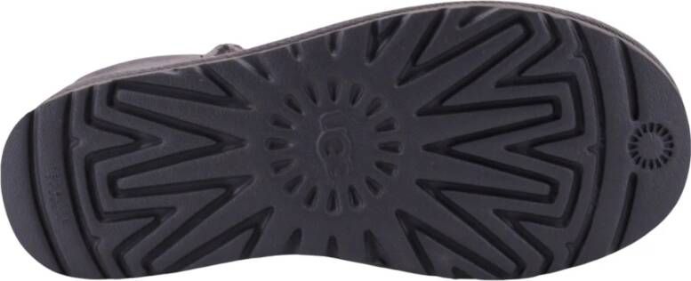 Ugg Korte suède enkellaarzen met nepbont Gray Dames