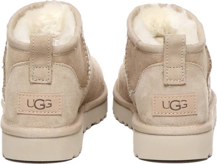 Ugg Laarzen met ronde neus van schapenvacht Brown Dames