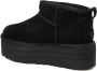 UGG Enkellaarsjes Dames Laarzen Damesschoenen Suède Ultra Mini Platform Zwart - Thumbnail 2