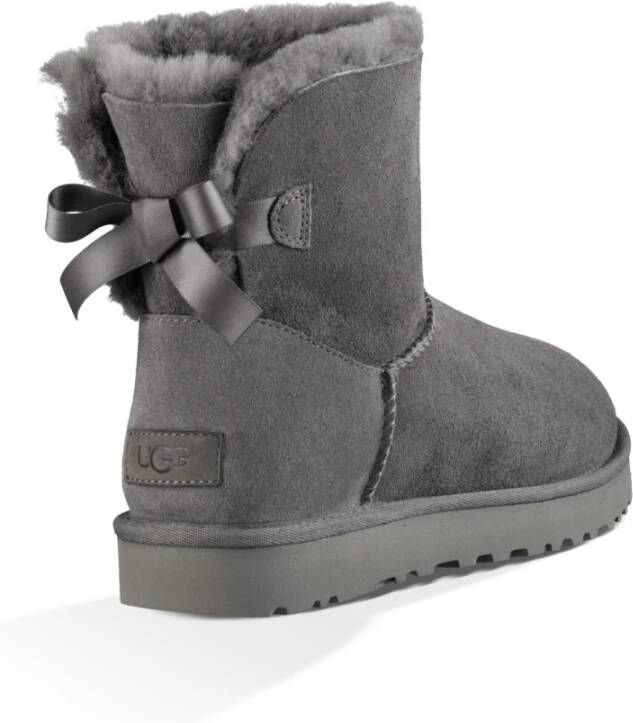 Ugg Mini Bailey Bow II Boots Gray Dames
