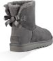 Ugg Mini Bailey Bow II Boots Gray Dames - Thumbnail 4
