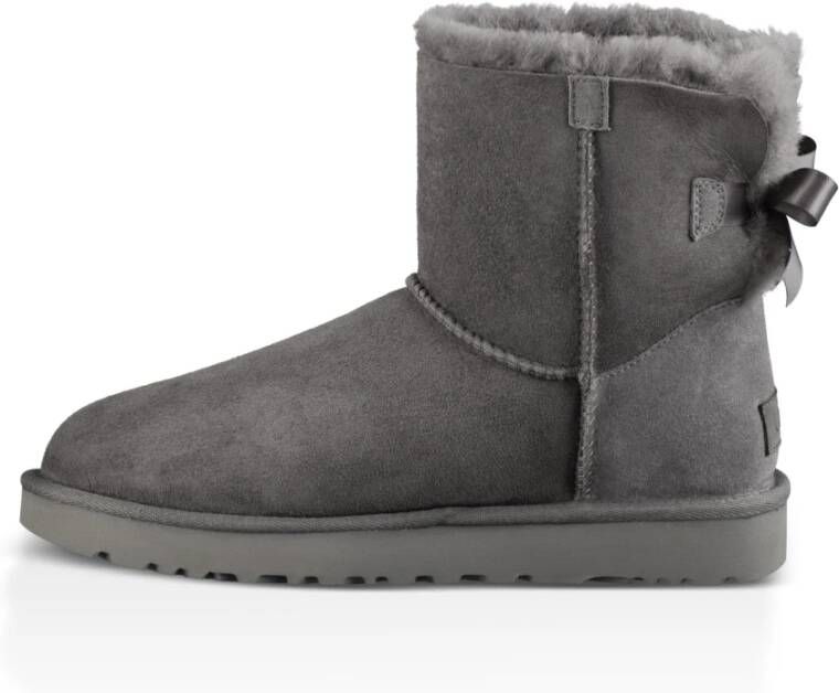 Ugg Mini Bailey Bow II Boots Gray Dames