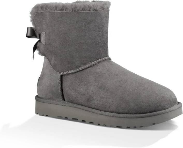 Ugg Mini Bailey Bow II Boots Gray Dames