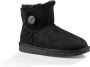 Ugg Mini Bailey Button II Laarzen Zwart Dames - Thumbnail 2