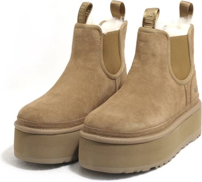 Ugg Platform Chelsea Laarzen Aw22 Beige Dames