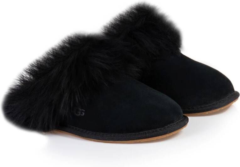 Ugg Schapenvacht Pantoffels Black Dames