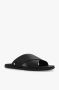 UGG Slippers Dames W Solivan Crossband Maat: 36 Materiaal: Leer Kleur: Zwart - Thumbnail 4