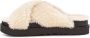 Ugg Fuzz Sugar Cross Slide Natural Black Muilen - Thumbnail 5