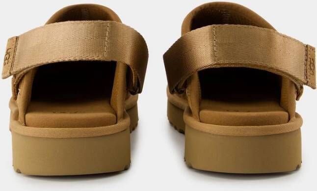 UGG Shearling Klomp Sandalen Leer Bruin