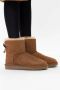 Ugg Dameslaarzen van omgekeerd schapenleer en suède voor herfst winter Beige Dames - Thumbnail 4
