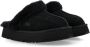 UGG Pantoffels Dames Sloffen Instappers Suède Harde zool Dichte hiel Disquette Zwart - Thumbnail 12