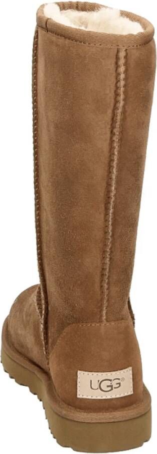 UGG Sportieve Hoge Laarzen Cognac Suède Bovenkant