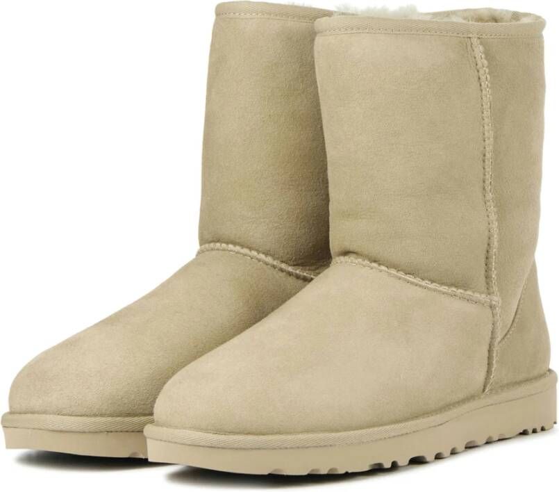 Ugg Suede Enkellaarsjes Beige Dames