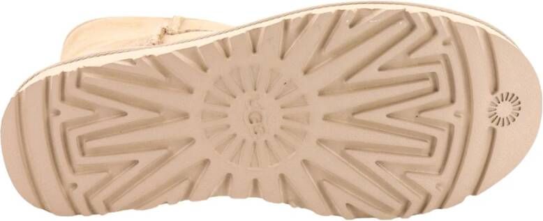 Ugg Suede Enkellaarzen met Nepbont Voering Beige Dames