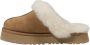 UGG Pantoffels Dames Sloffen Instappers Suède Harde zool Dichte hiel Disquette Cognac - Thumbnail 10
