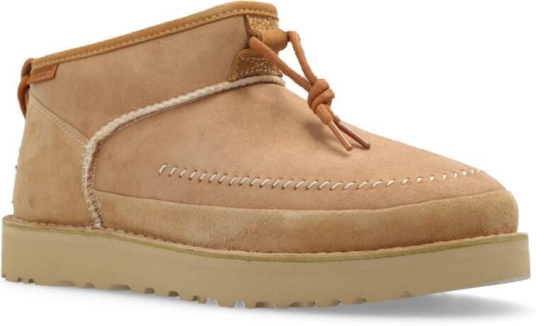 Ugg Ultra Mini Ambachtelijk Geregenereerde Sneeuwlaarzen Beige Dames