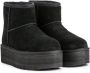 UGG Enkellaarsjes Dames Laarzen Damesschoenen Suède classic mini platfor Zwart - Thumbnail 12