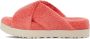 Ugg Fuzz Sugar Terry Cross Slide in Peach Bliss - Thumbnail 3