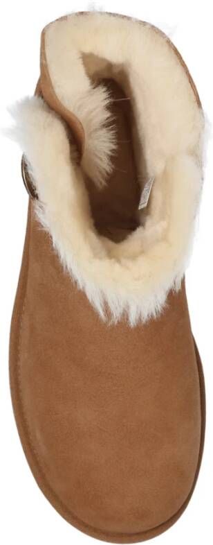 Ugg W Mini Bailey Button Bling Suede Snow Boots Bruin Dames