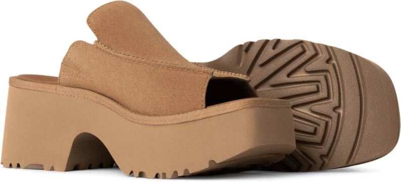 Ugg W New Heights Slide Brown Dames