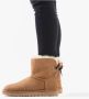 Ugg Dameslaarzen van omgekeerd schapenleer en suède voor herfst winter Beige Dames - Thumbnail 13