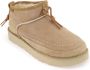 Ugg Beige Schapenvachtlaarzen met Asymmetrische Bovenrand Beige Dames - Thumbnail 11